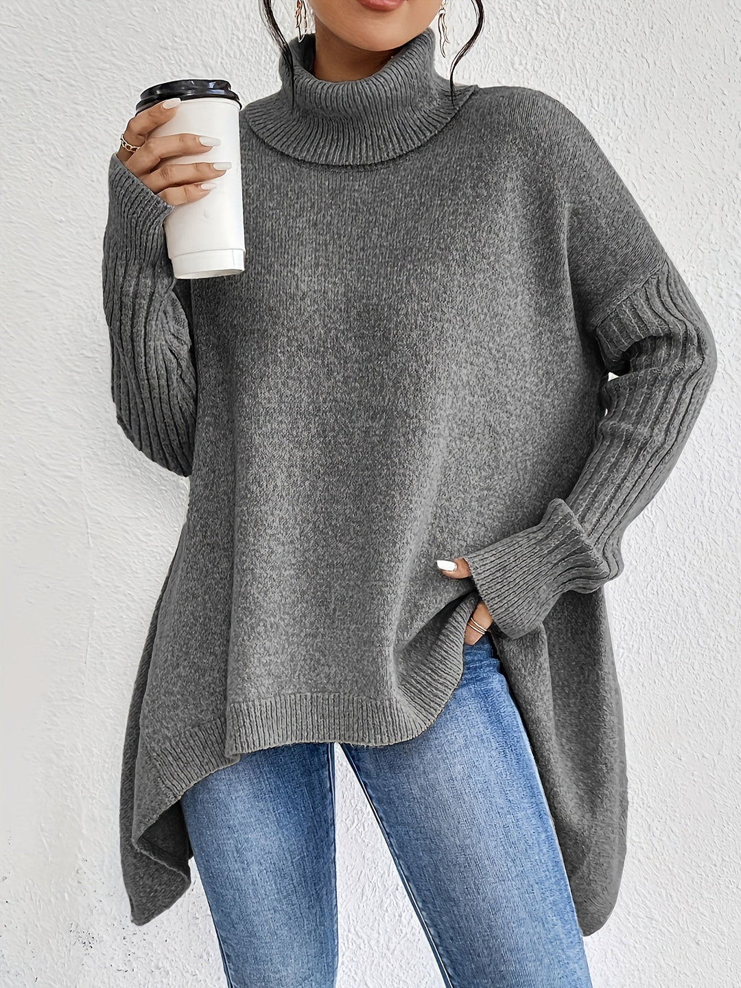 Isolde — Long Sleeve High Neck Sweater