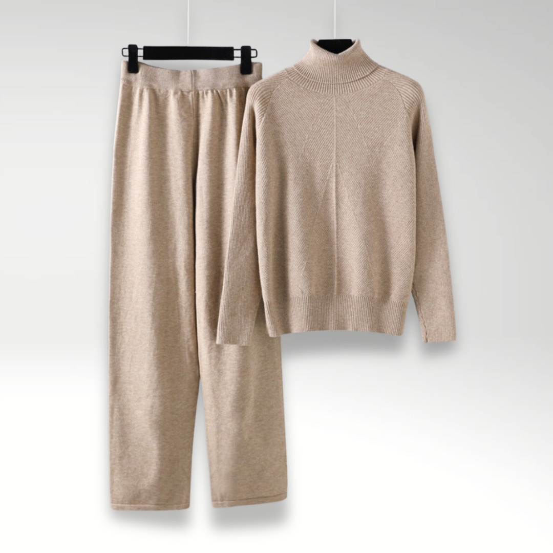 Isolde — Two-Piece Cable Knit Lounge Set