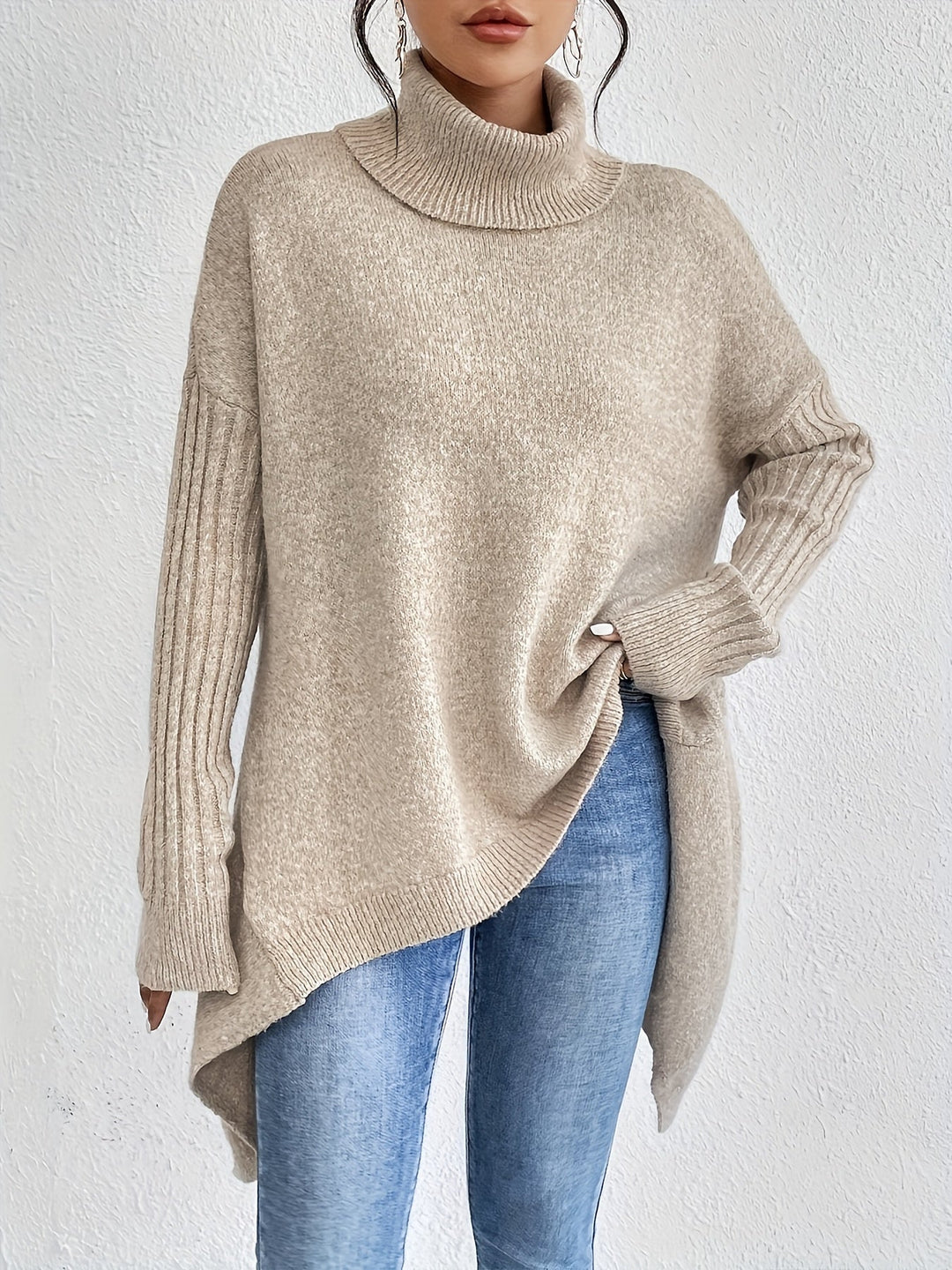 Isolde — Long Sleeve High Neck Sweater