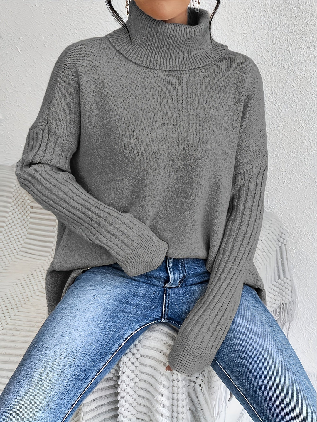 Isolde — Long Sleeve High Neck Sweater