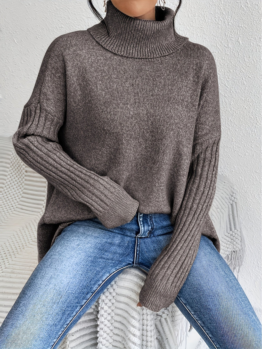 Isolde — Long Sleeve High Neck Sweater