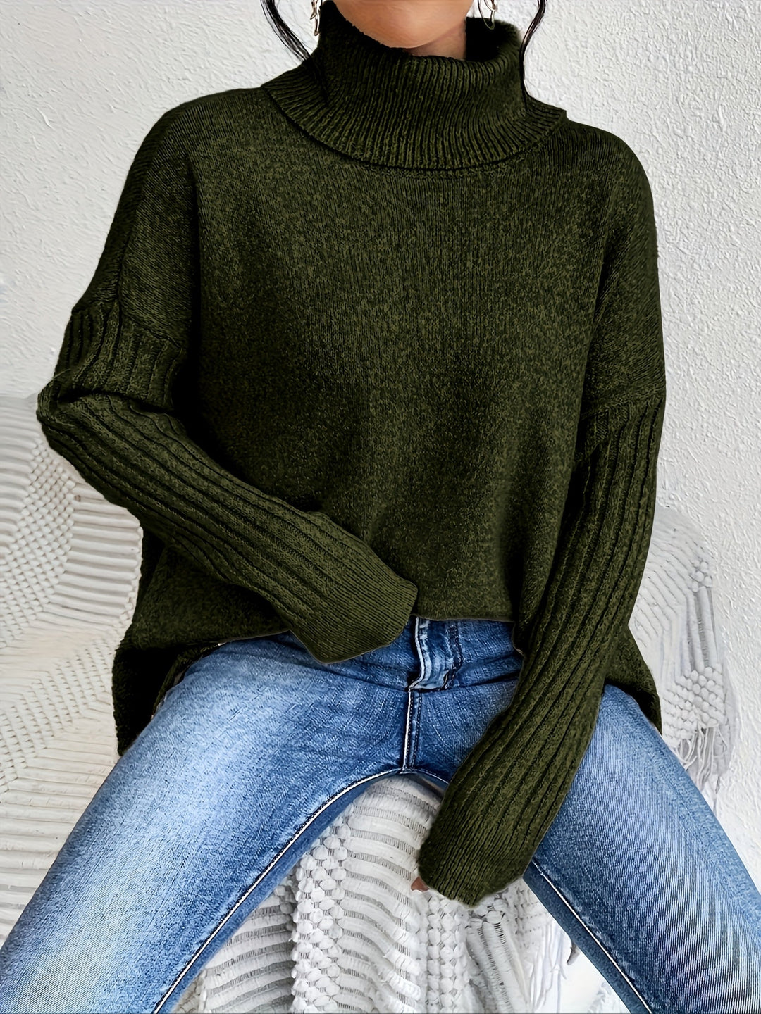 Isolde — Long Sleeve High Neck Sweater