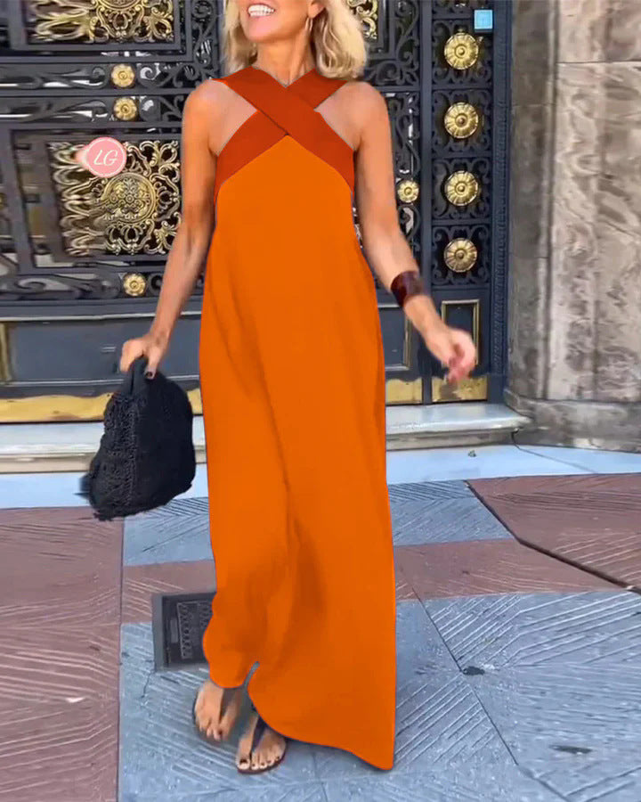 Amara — Dress with Crossed Cut