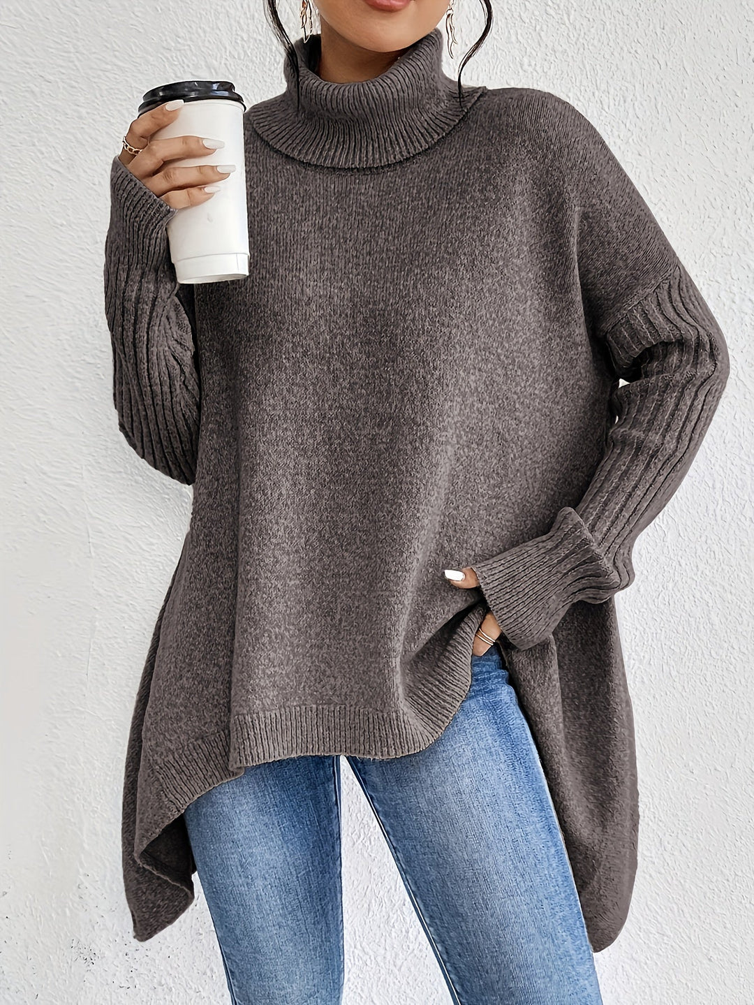 Isolde — Long Sleeve High Neck Sweater