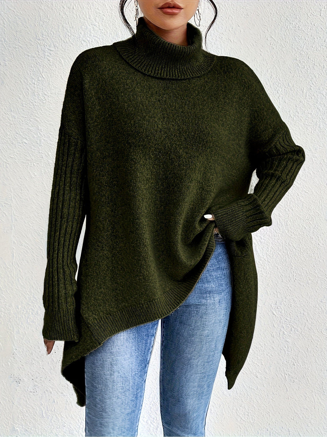 Isolde — Long Sleeve High Neck Sweater