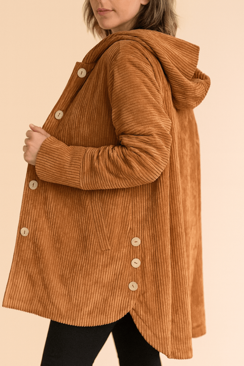 Amara — Hooded Corduroy Jacket