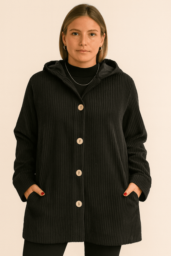 Amara — Hooded Corduroy Jacket