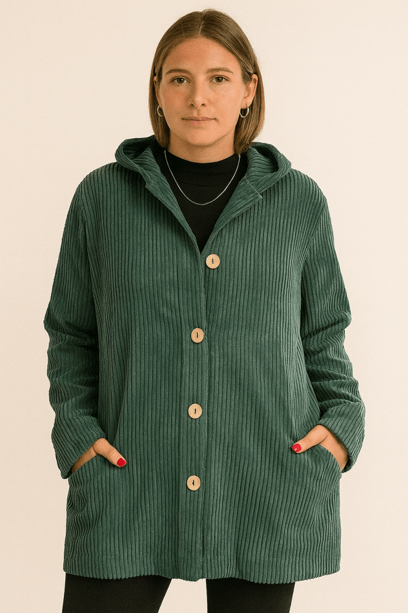 Amara — Hooded Corduroy Jacket