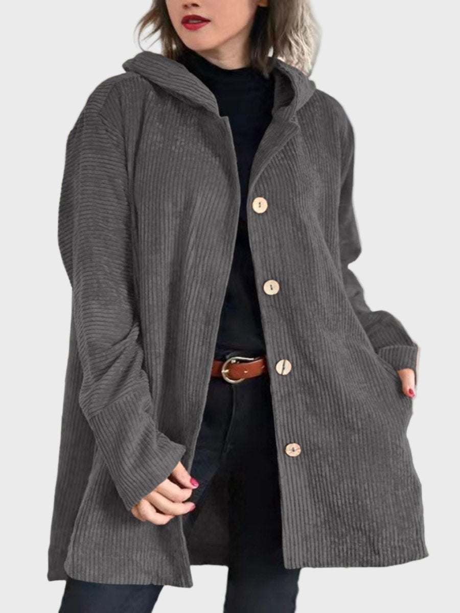 Amara — Hooded Corduroy Jacket
