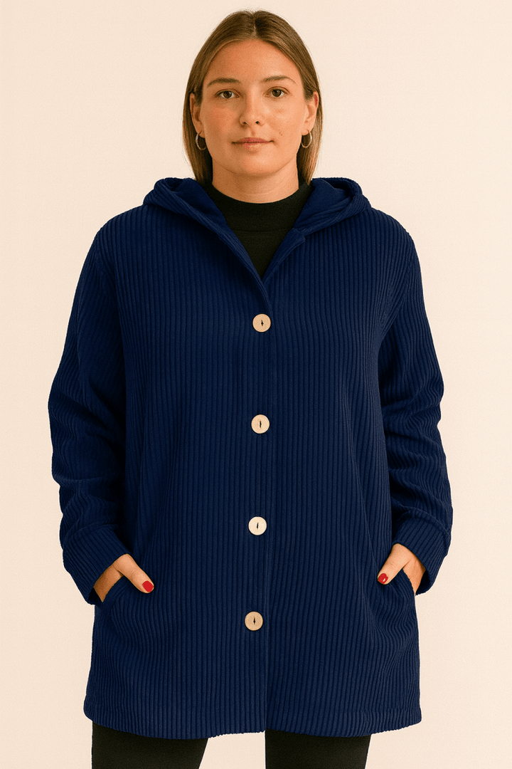 Amara — Hooded Corduroy Jacket
