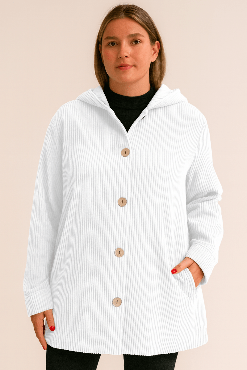 Amara — Hooded Corduroy Jacket