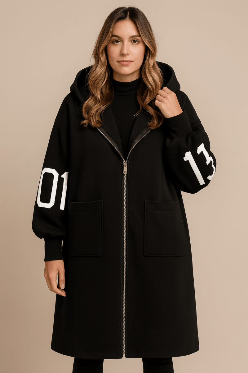 Amara — Long Knitted Hooded Coat