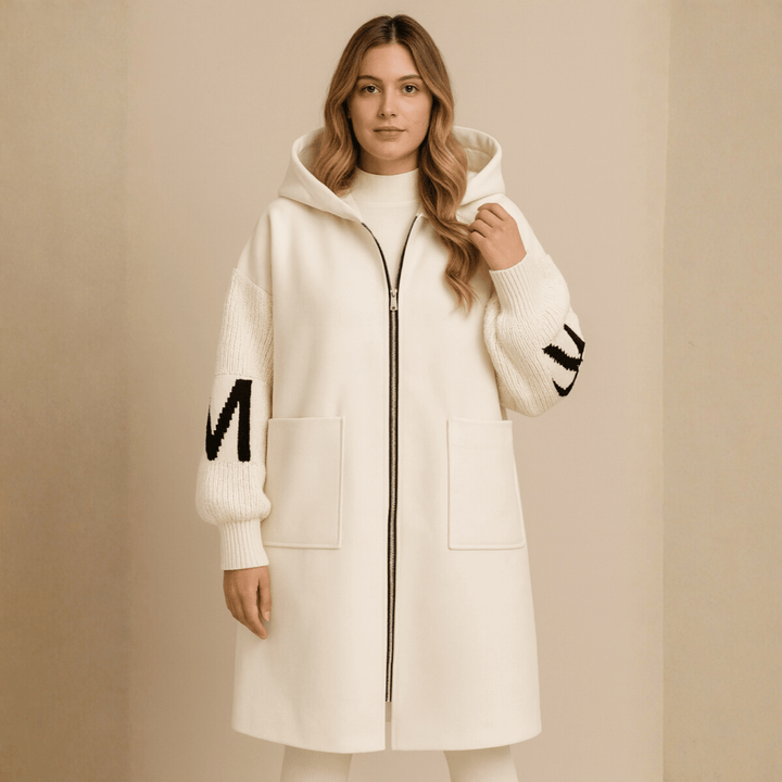 Amara — Long Knitted Hooded Coat